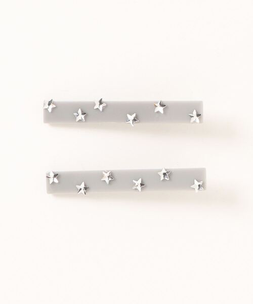 BARELY BLUE（ベアリーブルー）の「【 BARELY BLUE / ベアリーブルー 】 クールトーン スター スタッズ ヘアピン 2点セット（ヘアピン・レディース・ブラック/グレー/ホワイト・FREE）」の6枚目の写真