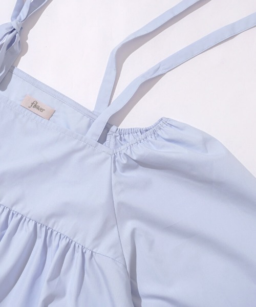 flower（フラワー）の「ショルダーリボンブラウス（シャツ/ブラウス・レディース・ブルー/イエロー/ホワイト・FREE）」の6枚目の写真