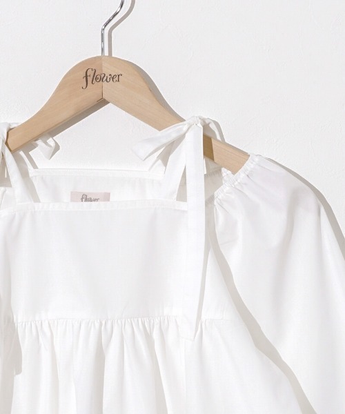 flower（フラワー）の「ショルダーリボンブラウス（シャツ/ブラウス・レディース・ブルー/イエロー/ホワイト・FREE）」の16枚目の写真