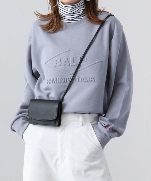 BALL(ボール)の「BALL ダンボールエンボスロゴトレーナー(スウェット・メンズ・モカ/ライトグレー/ホワイト/ブラック・M/L/LL)」の3枚目の写真