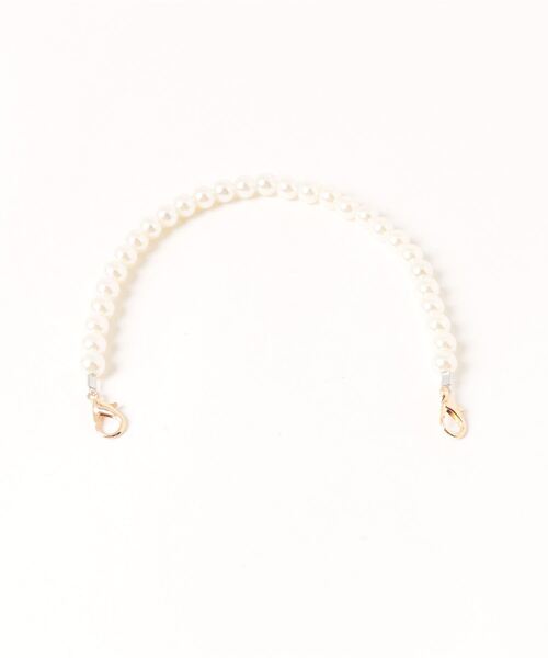 TONE SELECT GOODS（トーンセレクトグッズ）の「Liaa/がま口 パール チェーンショルダーバッグ（ショルダーバッグ・レディース・ホワイト/ブラック・FREE）」の3枚目の写真