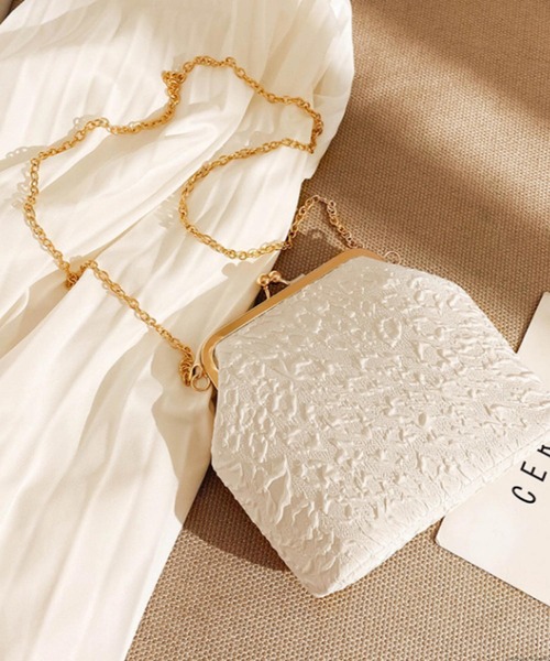 TONE SELECT GOODS（トーンセレクトグッズ）の「Liaa/がま口 パール チェーンショルダーバッグ（ショルダーバッグ・レディース・ホワイト/ブラック・FREE）」の10枚目の写真