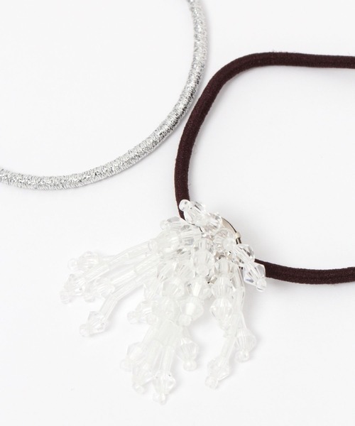 niko and...（ニコアンド）の「ビーズSETヘアゴム（ヘアゴム・レディース・パープル/ホワイト/ブラウン・0）」の4枚目の写真