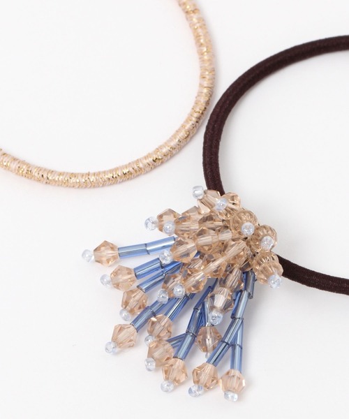 niko and...（ニコアンド）の「ビーズSETヘアゴム（ヘアゴム・レディース・パープル/ホワイト/ブラウン・0）」の6枚目の写真