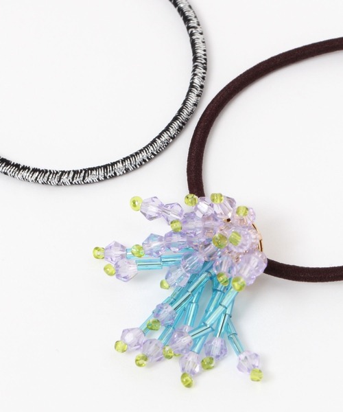 niko and...（ニコアンド）の「ビーズSETヘアゴム（ヘアゴム・レディース・パープル/ホワイト/ブラウン・0）」の7枚目の写真