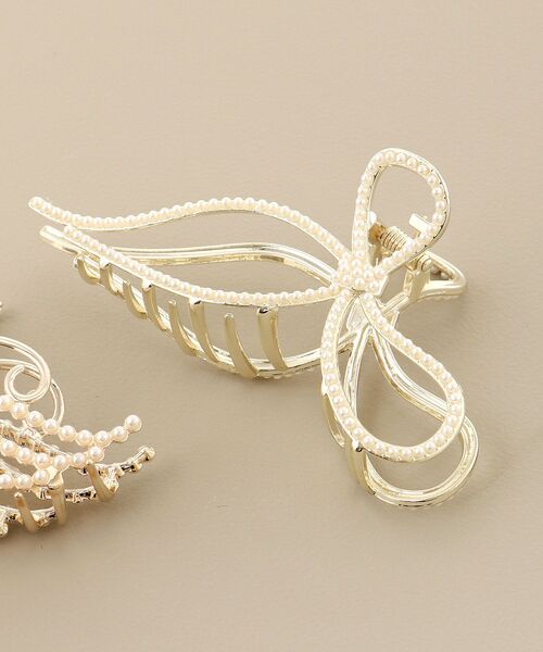 MAJESTIC LEGON（マジェスティックレゴン）の「パールモチーフヘアクリップ（バレッタ/ヘアクリップ・レディース・B/A・FREE）」の2枚目の写真