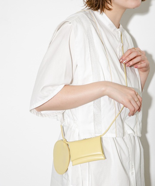 KBF（ケイビーエフ）の「レザーポーチBAG（ショルダーバッグ・レディース・イエロー/ブラック・ONE）」の8枚目の写真