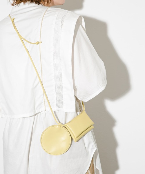 KBF（ケイビーエフ）の「レザーポーチBAG（ショルダーバッグ・レディース・イエロー/ブラック・ONE）」の9枚目の写真