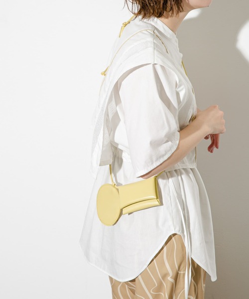 KBF（ケイビーエフ）の「レザーポーチBAG（ショルダーバッグ・レディース・イエロー/ブラック・ONE）」の10枚目の写真