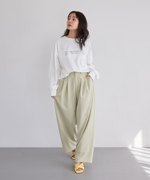 N WITH.（エヌウィズ）の「ロゴロンTEE（Tシャツ/カットソー・レディース・ブラック/ホワイト・FREE）」の11枚目の写真