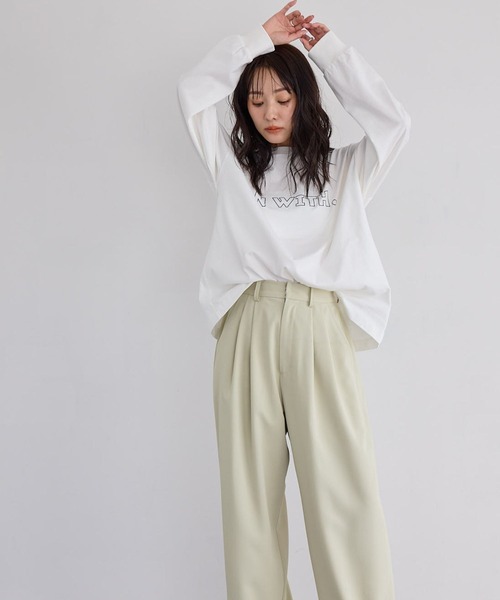 N WITH.（エヌウィズ）の「ロゴロンTEE（Tシャツ/カットソー・レディース・ブラック/ホワイト・FREE）」の13枚目の写真