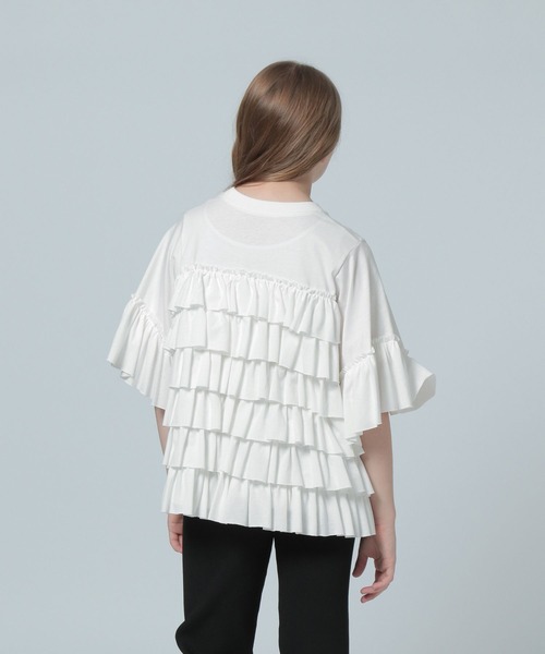LOWRYS FARM(ローリーズファーム)の「カットフリルティアードプルオーバー 115692(Tシャツ/カットソー・キッズ・ブラック/ホワイト・FREE)」の18枚目の写真