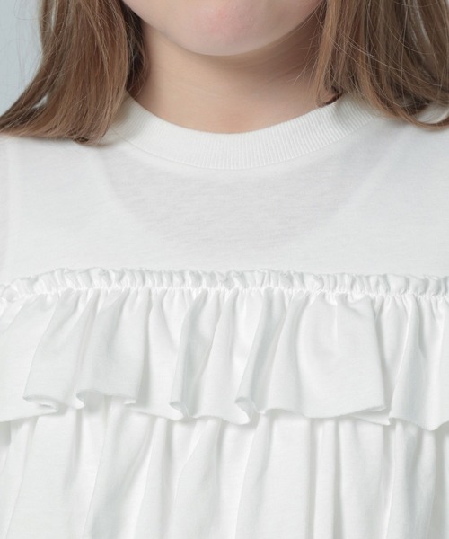 LOWRYS FARM(ローリーズファーム)の「カットフリルティアードプルオーバー 115692(Tシャツ/カットソー・キッズ・ブラック/ホワイト・FREE)」の8枚目の写真