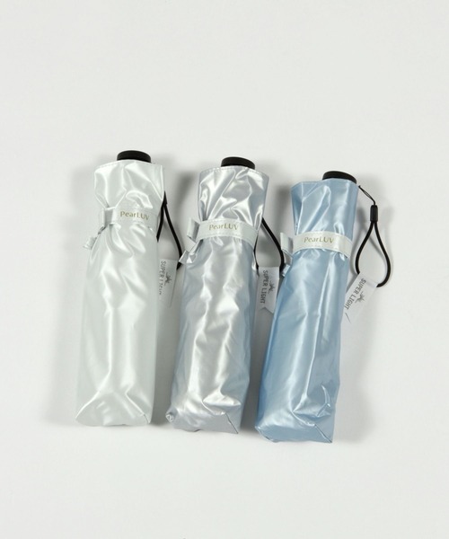 HLT 日傘 MOONBAT]【フワクール×美ST】バイカラーフリル晴雨兼用軽量日傘〈楽折