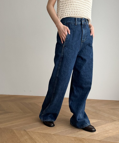 CANAL JEAN(キャナルジーン)の「El mar シームデニムパンツ(デニムパンツ・レディース・ダークインディゴブルー・MEDIUM/SMALL)」の2枚目の写真