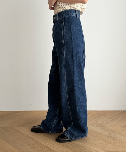 CANAL JEAN(キャナルジーン)の「El mar シームデニムパンツ(デニムパンツ・レディース・ダークインディゴブルー・MEDIUM/SMALL)」の6枚目の写真