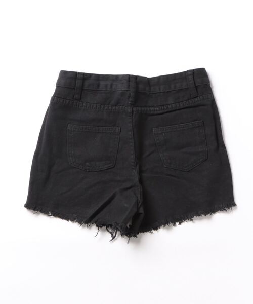 新品未使用』ダメージ加工 グレー デニムショートパンツ タグ付け