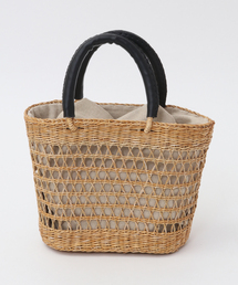 MELROSE claire | 【Shesay 涼し気なシーグラスのテーパードミニバッグ】(かごバッグ)