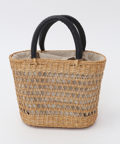 MELROSE claire（メルローズ クレール）の「【Shesay 涼し気なシーグラスのテーパードミニバッグ】（かごバッグ・レディース・ナチュラル・FREE）」の3枚目の写真