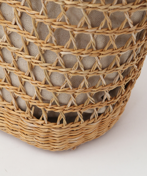 MELROSE claire（メルローズ クレール）の「【Shesay 涼し気なシーグラスのテーパードミニバッグ】（かごバッグ・レディース・ナチュラル・FREE）」の7枚目の写真