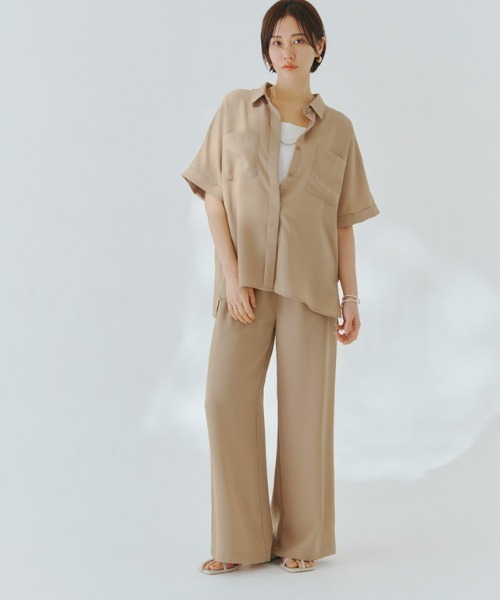 RASW（ラス）の「[RASW]ジョーゼットイージーパンツ（その他パンツ・レディース・ベージュ/ダークネイビー・L/M/S）」の10枚目の写真