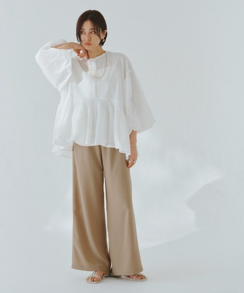 RASW（ラス）の「[RASW]ジョーゼットイージーパンツ（その他パンツ・レディース・ベージュ/ダークネイビー・L/M/S）」の15枚目の写真