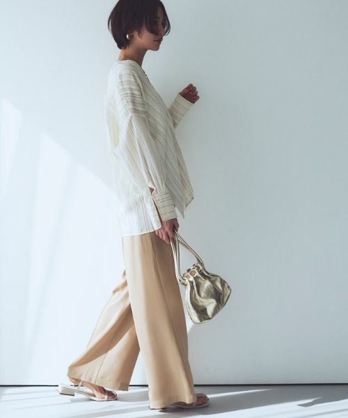 RASW（ラス）の「[RASW]ジョーゼットイージーパンツ（その他パンツ・レディース・ベージュ/ダークネイビー・L/M/S）」の17枚目の写真