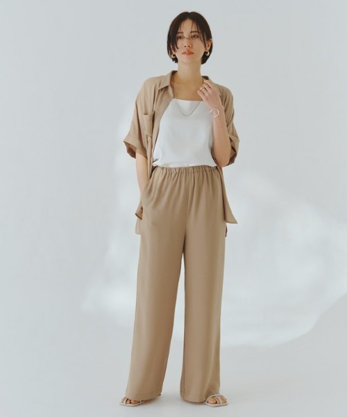 RASW（ラス）の「[RASW]ジョーゼットイージーパンツ（その他パンツ・レディース・ベージュ/ダークネイビー・L/M/S）」の9枚目の写真