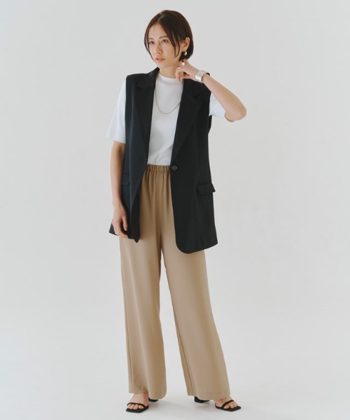 RASW（ラス）の「[RASW]ジョーゼットイージーパンツ（その他パンツ・レディース・ベージュ/ダークネイビー・L/M/S）」の13枚目の写真