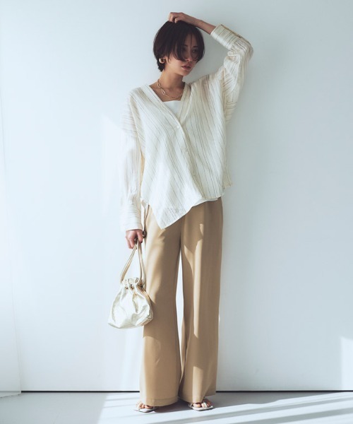RASW（ラス）の「[RASW]ジョーゼットイージーパンツ（その他パンツ・レディース・ベージュ/ダークネイビー・L/M/S）」の19枚目の写真