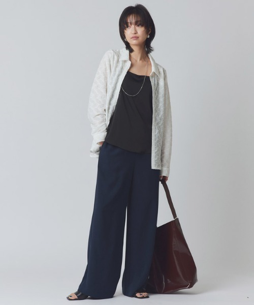 RASW（ラス）の「[RASW]ジョーゼットイージーパンツ（その他パンツ・レディース・ベージュ/ダークネイビー・L/M/S）」の4枚目の写真