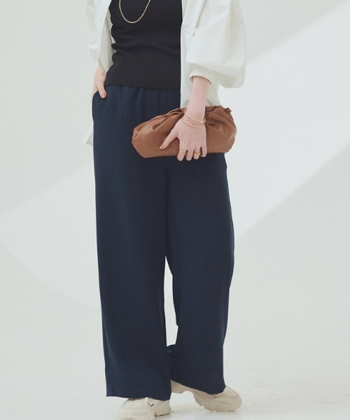RASW（ラス）の「[RASW]ジョーゼットイージーパンツ（その他パンツ・レディース・ベージュ/ダークネイビー・L/M/S）」の5枚目の写真