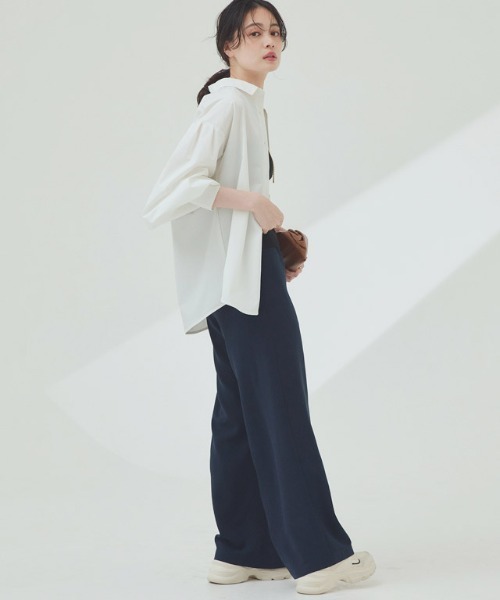 RASW（ラス）の「[RASW]ジョーゼットイージーパンツ（その他パンツ・レディース・ベージュ/ダークネイビー・L/M/S）」の6枚目の写真