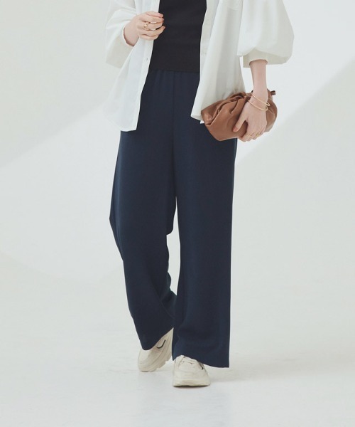 RASW（ラス）の「[RASW]ジョーゼットイージーパンツ（その他パンツ・レディース・ベージュ/ダークネイビー・L/M/S）」の7枚目の写真