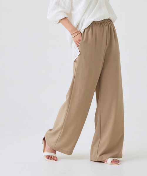 RASW（ラス）の「[RASW]ジョーゼットイージーパンツ（その他パンツ・レディース・ベージュ/ダークネイビー・L/M/S）」の3枚目の写真