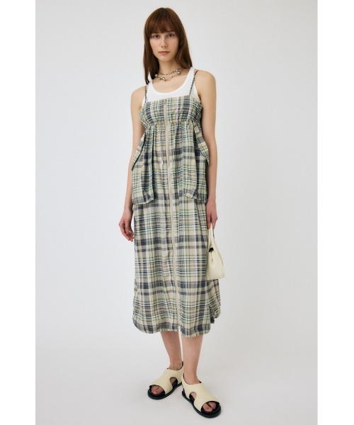 MOUSSY(マウジー)の「MILITARY キャミドレス(ワンピース・レディース・アイボリー/ベージュ系その他/ダークグレー・1/2)」の3枚目の写真
