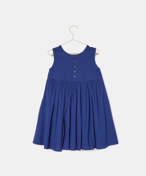 ROPE' PICNIC（ロペピクニック）の「【KIDS】INDIA麻混前後2WAYジャンパースカート/リンクコーデ（ワンピース・キッズ・ブルー/スミクロ・110/120/130/140/150）」の4枚目の写真