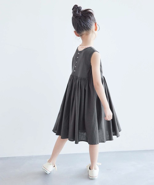 ROPE' PICNIC（ロペピクニック）の「【KIDS】INDIA麻混前後2WAYジャンパースカート/リンクコーデ（ワンピース・キッズ・ブルー/スミクロ・110/120/130/140/150）」の19枚目の写真