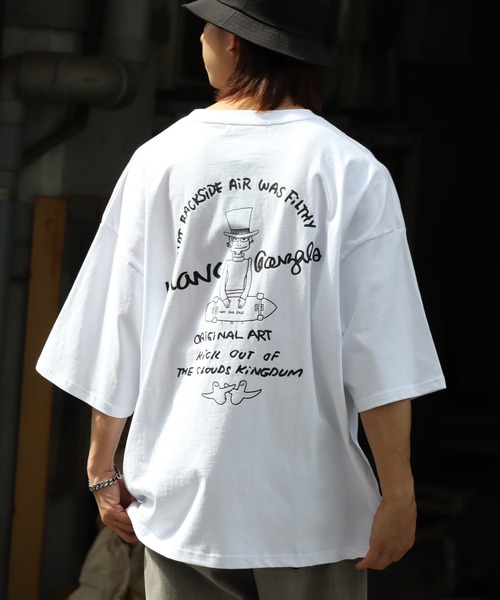 Mark Gonzales(マーク・ゴンザレス)の「【Mark Gonzales/マーク ゴンザレス】アートワークデザインプリント ビッグシルエット半袖Tシャツ(Tシャツ/カットソー・メンズ・ホワイト系1/ホワイト系2/ブラック系5/ブラック系6/ブルー系6/ブラック系7/ブルー系7/ブラック系8/ブルー系8/ベージュ系1/ブラック系2/ブルー系2/ホワイト系3/ベージュ系3/ブラック系4/ブルー系4/ホワイト系5/ベージュ系8/ブラック系1/ベージュ系2/ブラック系3/ブルー系3/ホワイト系4/ブルー系5/ホワイト系6/ブルー系1/ベージュ系4/ベージュ系5/ベージュ系6/ホワイト系7/ベージュ系7/ホワイト系8・M/L/XL)」の7枚目の写真