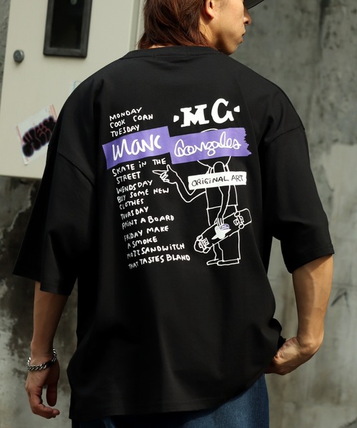 Mark Gonzales(マーク・ゴンザレス)の「【Mark Gonzales/マーク ゴンザレス】アートワークデザインプリント ビッグシルエット半袖Tシャツ(Tシャツ/カットソー・メンズ・ホワイト系1/ホワイト系2/ブラック系5/ブラック系6/ブルー系6/ブラック系7/ブルー系7/ブラック系8/ブルー系8/ベージュ系1/ブラック系2/ブルー系2/ホワイト系3/ベージュ系3/ブラック系4/ブルー系4/ホワイト系5/ベージュ系8/ブラック系1/ベージュ系2/ブラック系3/ブルー系3/ホワイト系4/ブルー系5/ホワイト系6/ブルー系1/ベージュ系4/ベージュ系5/ベージュ系6/ホワイト系7/ベージュ系7/ホワイト系8・M/L/XL)」の13枚目の写真