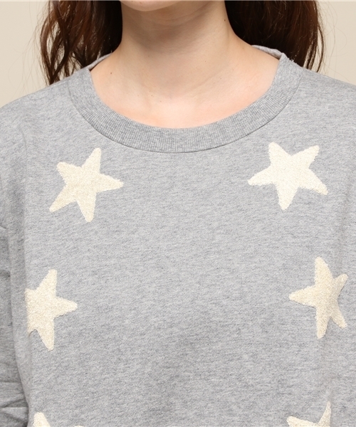 ROSE BUD（ローズバッド）の「LCTT-15201 STAR EMB.BIG P/O（スウェット・レディース・ミックスグレー/ネイビー・ONE SIZE）」の10枚目の写真