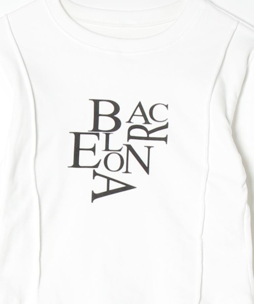 tolene(トレネ)の「ニュアンス フロントロゴ タイトシルエット ロングスリーブTシャツ ロンT(Tシャツ/カットソー・レディース・ホワイト/ブラック・FREE)」の6枚目の写真
