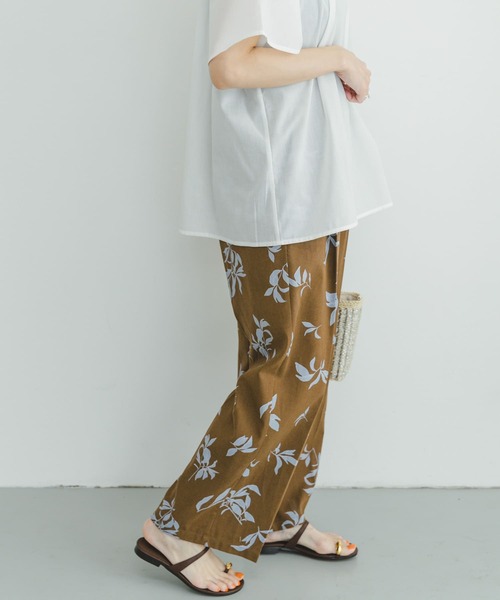 ITEMS URBANRESEARCH(アイテムズ アーバンリサーチ)の「『セットアップ対応』『洗濯可』リサイクルリネンセンタープレスパンツ(その他パンツ・レディース・ブラウン/ブラック/ライトカーキ・FREE)」の22枚目の写真