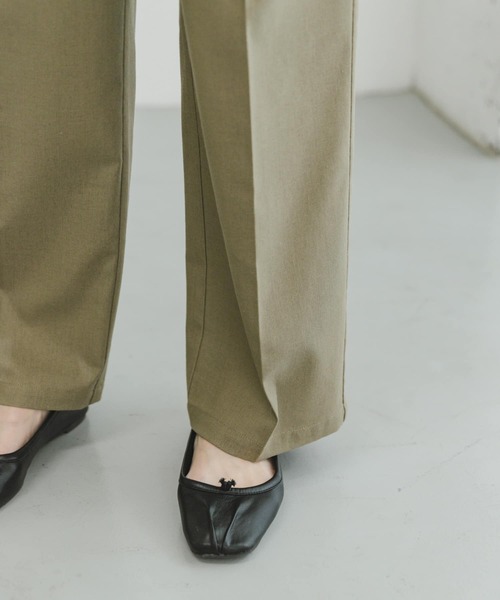 ITEMS URBANRESEARCH(アイテムズ アーバンリサーチ)の「『セットアップ対応』『洗濯可』リサイクルリネンセンタープレスパンツ(その他パンツ・レディース・ブラウン/ブラック/ライトカーキ・FREE)」の19枚目の写真