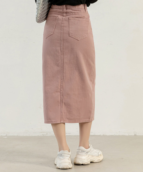 DAY CLOSET（デイ クローゼット）の「【大きいサイズ有】スラッとIライン。スリット入り デニム ナロースカート レディース（デニムスカート・レディース・ブルー/ピンク/ライトブルー/ブルー系その他/ブラック系その他・L/M/S/XS/XL/2XL）」の17枚目の写真