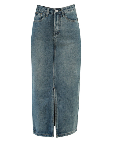 DAY CLOSET（デイ クローゼット）の「【大きいサイズ有】スラッとIライン。スリット入り デニム ナロースカート レディース（デニムスカート・レディース・ブルー/ピンク/ライトブルー/ブルー系その他/ブラック系その他・L/M/S/XS/XL/2XL）」の13枚目の写真