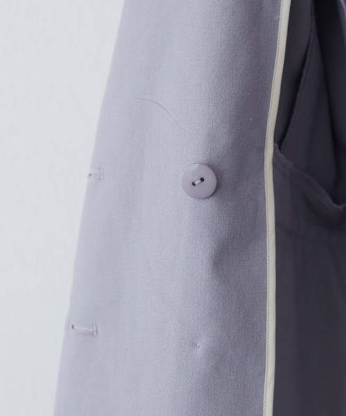 【新品】natural couture べこべこ金釦綿麻テーラードジャケット　F セール】osonoべこべこ金釦綿麻テーラードジャケット