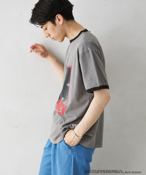 完売レアボブ・マーリージャーナルスタンダード別注フェードプリントTシャツタイダイ JOURNAL STANDARD relume × BOB MARLEY 別注 フェードプリントT