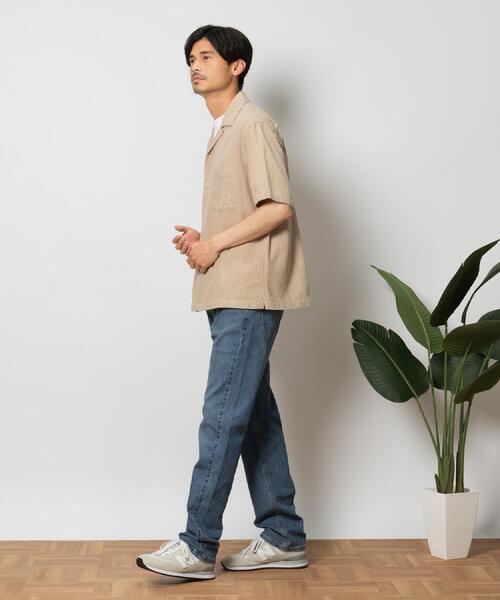 BACK NUMBER(バックナンバー)の「BACK NUMBER(バックナンバー)【メンズ】綿麻ヘリンボーン半袖開襟シャツ(シャツ/ブラウス・メンズ・ベージュ/ネイビー・S/M/L/XL)」の15枚目の写真