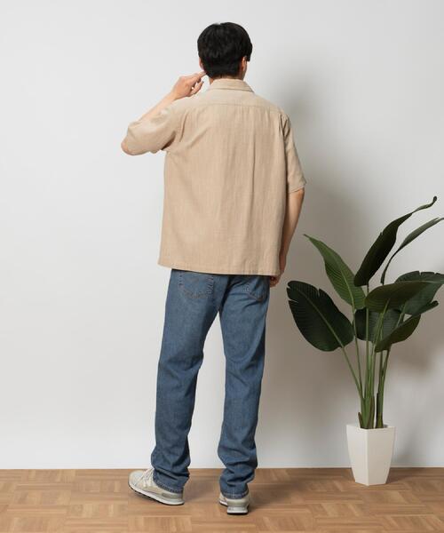 BACK NUMBER(バックナンバー)の「BACK NUMBER(バックナンバー)【メンズ】綿麻ヘリンボーン半袖開襟シャツ(シャツ/ブラウス・メンズ・ベージュ/ネイビー・S/M/L/XL)」の16枚目の写真